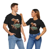 Funny Capybara Riding Turtle Design Unisex T-Shirt