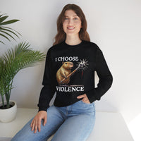 I Choose Violence Capybara Meme Unisex Sweatshirt
