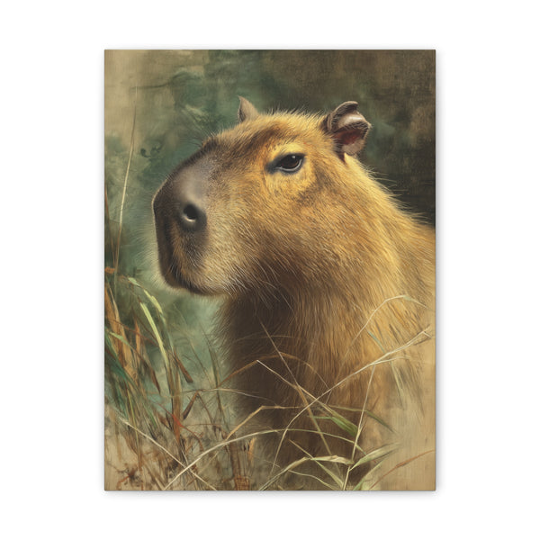 Majestic Capybara Portrait Canvas