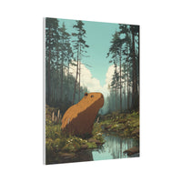 Ghibli Style Capy in the Wild Canvas Print