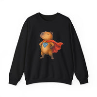 Super Capybara Hero With Red Cape Unisex Sweatshirt