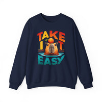 Take It Easy Capybara Relaxing Design Unisex Sweatshirt
