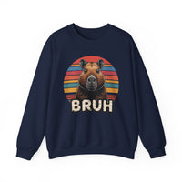 Retro Capybara Bruh Expression Unisex Sweatshirt