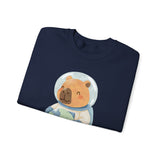Astronaut Capybara Holding Earth Unisex Sweatshirt