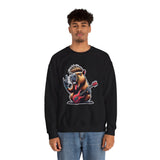 Rockstar Capybara with Electric Guitar Unisex Sweatshirt