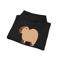 Clean Cartoon Capybara Character Unisex Hoodie