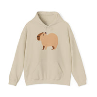 Clean Cartoon Capybara Character Unisex Hoodie