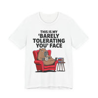 Funny Capybara Barely Tolerating You Face Unisex T-Shirt