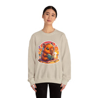 Adorable Capybara Sunset Reading Vibes Unisex Sweatshirt