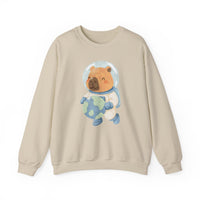 Astronaut Capybara Holding Earth Unisex Sweatshirt