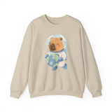 Astronaut Capybara Holding Earth Unisex Sweatshirt