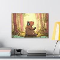 Lofi Capybara Forest Music Canvas Print