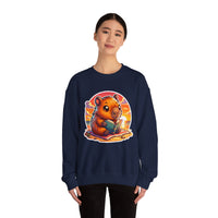 Adorable Capybara Sunset Reading Vibes Unisex Sweatshirt