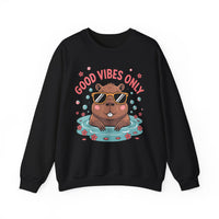 Capybara Good Vibes Only Design Unisex Sweatshirt