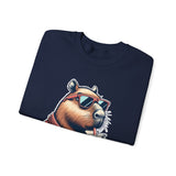 Stylish Capybara with Sunglasses and Boba Unisex Sweatshirt