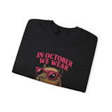 Capybara October Pink Breast Cancer Support Unisex Sweatshirt