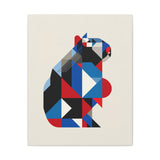 Geometric Capybara Abstract Canvas Print