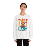 Take It Easy Capybara Relaxing Design Unisex Sweatshirt
