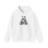 Cozy Capybara Drinking Coffee Mug Unisex Hoodie