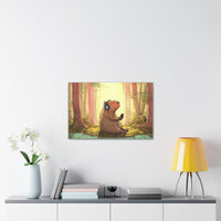 Lofi Capybara Forest Music Canvas Print