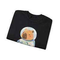 Astronaut Capybara Holding Earth Unisex Sweatshirt