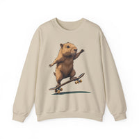 Skater Capybara Riding Skateboard Unisex Sweatshirt
