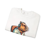 Gamer Capybara with Headset and Controller Unisex Sweatshirt