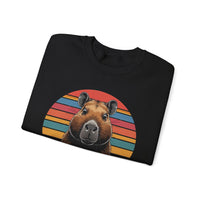 Retro Capybara Bruh Expression Unisex Sweatshirt