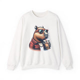 Stylish Capybara with Sunglasses and Boba Unisex Sweatshirt
