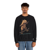 Skater Capybara Riding Skateboard Unisex Sweatshirt