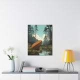 Ghibli Style Capy in the Wild Canvas Print