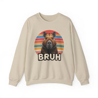 Retro Capybara Bruh Expression Unisex Sweatshirt
