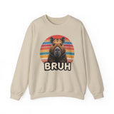Retro Capybara Bruh Expression Unisex Sweatshirt