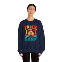 Take It Easy Capybara Relaxing Design Unisex Sweatshirt