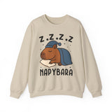 Napybara Funny Sleeping Capybara Design Unisex Sweatshirt