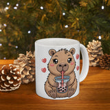 Bubble Tea Bliss with Capy Ceramic Mug