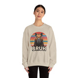 Retro Capybara Bruh Expression Unisex Sweatshirt