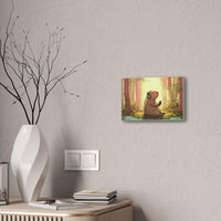 Lofi Capybara Forest Music Canvas Print