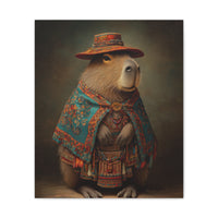 Andean Capybara Elegance Canvas Print