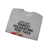Funny Capybara Barely Tolerating You Face Unisex Sweatshirt