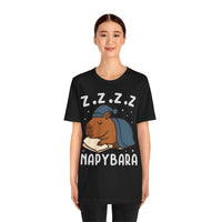 Napybara Funny Sleeping Capybara Design Unisex T-Shirt