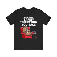 Funny Capybara Barely Tolerating You Face Unisex T-Shirt