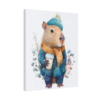 Winter Capy Vibes Canvas Print