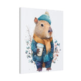 Winter Capy Vibes Canvas Print