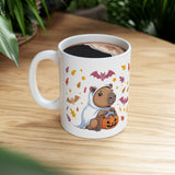Ghost Capybara Trick or Treat Ceramic Mug