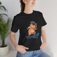 Sunglasses Capybara Skateboarding Vibes Unisex T-Shirt