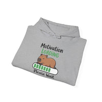 Funny Capybara Motivation Loading Please Wait Unisex Hoodie