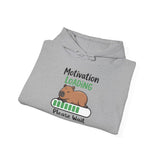 Funny Capybara Motivation Loading Please Wait Unisex Hoodie