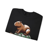 Funny Capybara Riding Turtle Design Unisex Sweatshirt