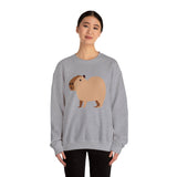 Clean Cartoon Capybara Character Unisex Sweatshirt